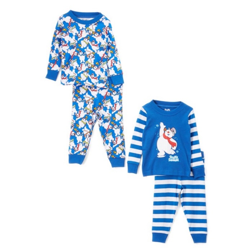 Blue Frosty the Snowman 4 piece Pajama Set